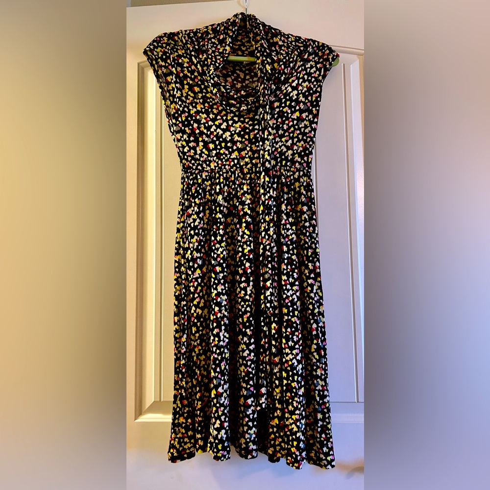 ❤️Mixie Brand Heart Fabric Cowl Neck, Cap Sleeve Flowing Dress.  Size Small. ❤️